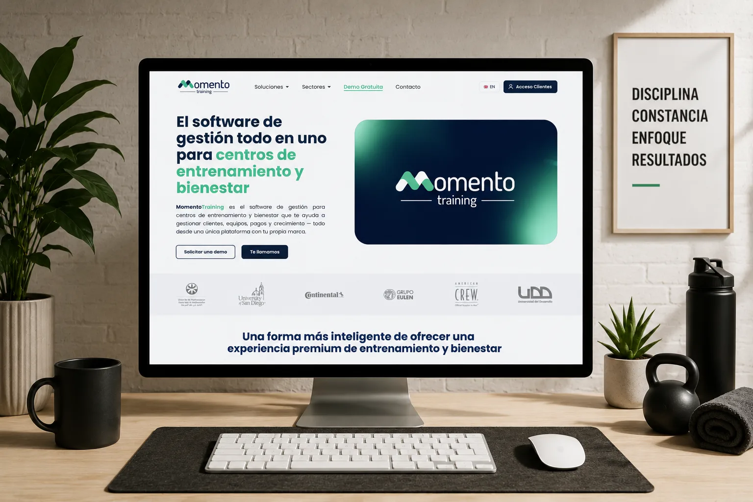 Diseño web para Momento Training