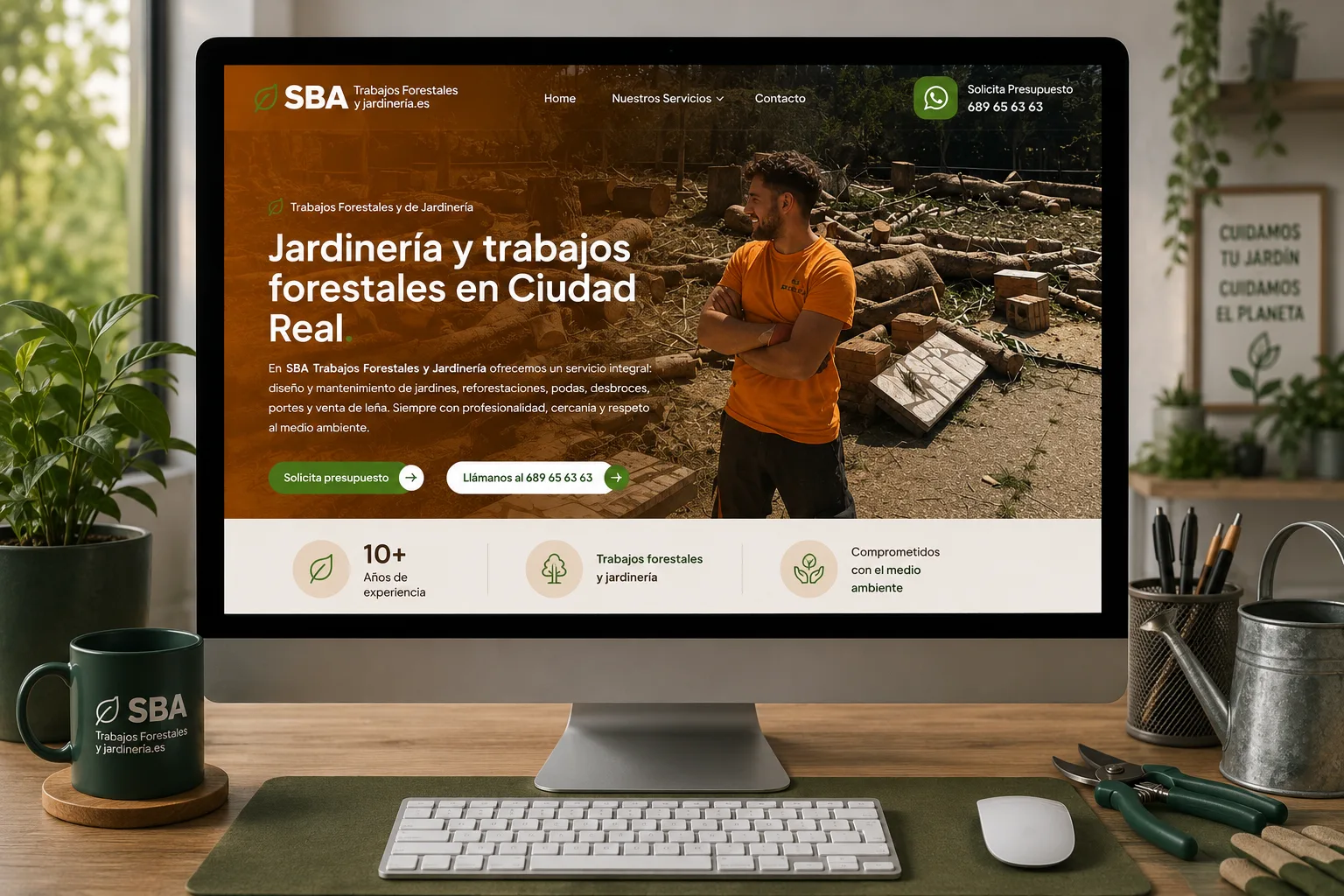 Diseño web para SBA Trabajos Forestales y Jardinería